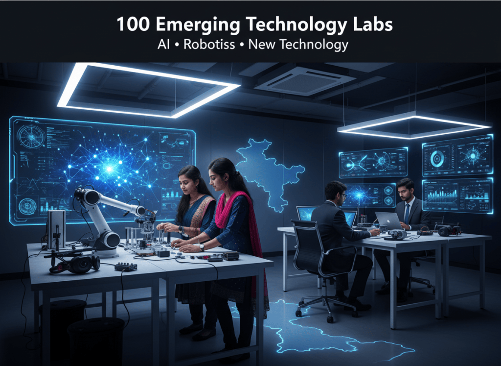 छत्तीसगढ़ में 100 Emerging Technology Labs, AI, Robotics और नई तकनीक पर आधारित फीचर इमेज